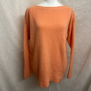 Orange Anthropologie Sweater Size Medium Oversized Pastel Comfy Warm Wool Blend